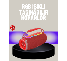 20W Kablosuz Bluetooth Hoparlör RGB Işık Efektli USB/SD/AUX Destekli