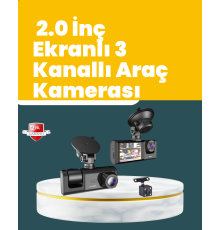 Full HD Çift Yönlü Araç Kamerası  Hareket Algılama  Döngüsel Kayıt