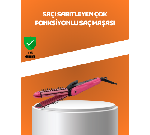 Hızlı Isınan Saç Maşası ve Düzleştirici | Çift Fonksiyonlu