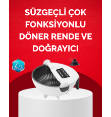 Döner Mekanizmalı Sebze Doğrayıcı Hazneli Rende