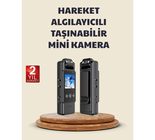 128GB Destekli Hareket Algılamalı Mini Kamera