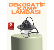 Hafif ve Taşınabilir Retro Tasarım Kamp Lambası