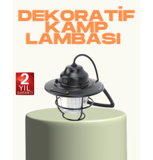 Hafif ve Taşınabilir Retro Tasarım Kamp Lambası