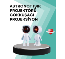 360° Ayarlanabilir Başlıklı Astronot Gece Lambası