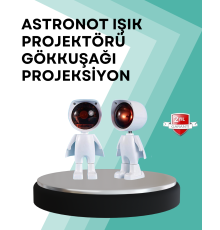 360° Ayarlanabilir Başlıklı Astronot Gece Lambası