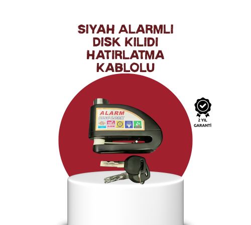 Güvenlik Sensörlü Alarmlı Disk Kilidi Motosiklet ve Bisiklet İçin