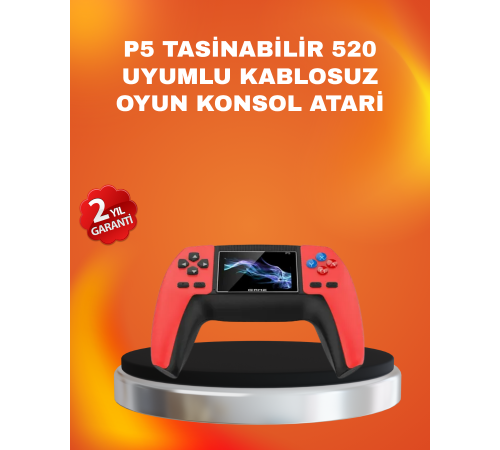 Uzun Pil Ömürlü 520 Oyunlu P5 Retro Konsol
