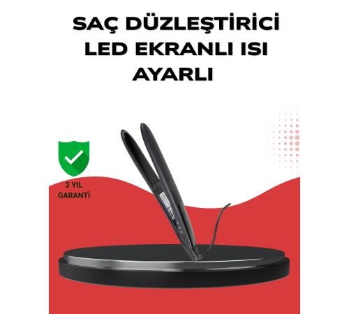 A Kalite Orijinal 2025 Isı Ayarlı Titanyum Seramik Plakalı Profesyonel Saç Düzleştirici
