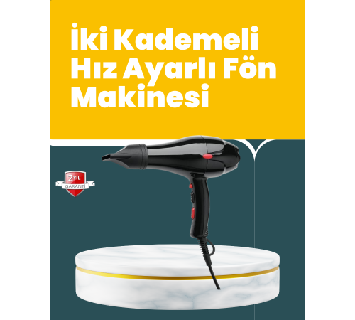 Tüm Saç Tipleri İçin 2200W Güçlü Fön Makinesi