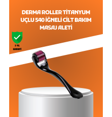 540 İğneli Titanyum Dermaroller Profesyonel Ev Tipi Cilt Yenileme Aparatı