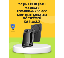 Manyetik ve Hızlı Kablosuz Şarj Güç Bankası Powerbank