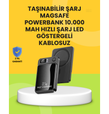 Manyetik ve Hızlı Kablosuz Şarj Güç Bankası Powerbank