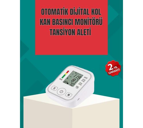 Kol Tipi LCD Ekranlı Elektronik Tansiyon Monitörü