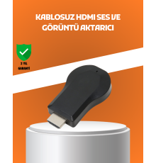 Yazılım Gerektirmeyen Kablosuz Mirroring Adaptörü – 1080p HD Görüntü Kalitesi