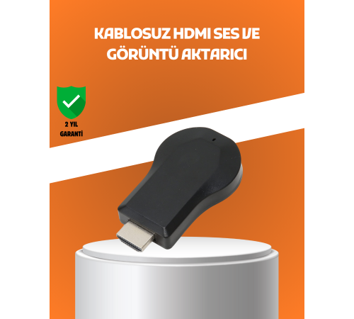 Yazılım Gerektirmeyen Kablosuz Mirroring Adaptörü – 1080p HD Görüntü Kalitesi