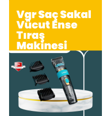 VGR V-695 Saç ve Sakal Kesme Makinesi LED Ekranlı 5 Uzunluk Ayarı