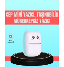 Bluetooth Bağlantılı Mini Termal Yazıcı Öğrenci ve Ofis İçin