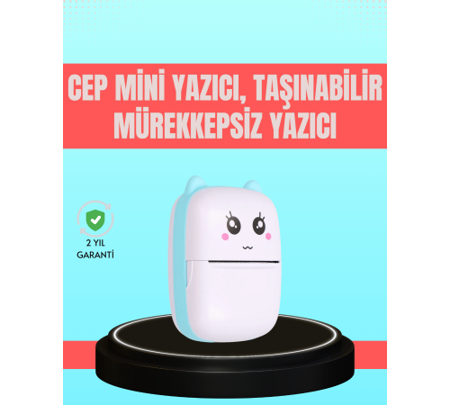 Bluetooth Bağlantılı Mini Termal Yazıcı Öğrenci ve Ofis İçin