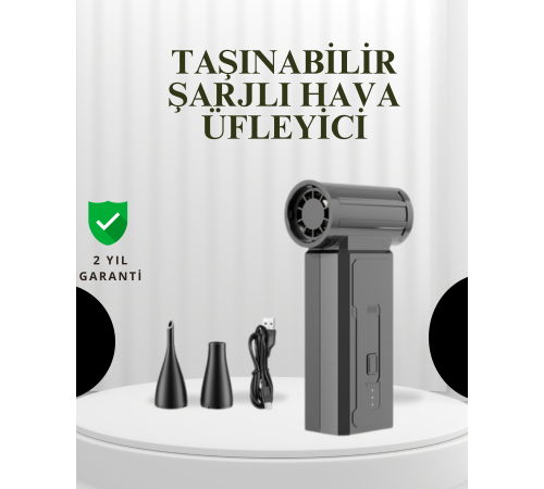 Taşınabilir Şarjlı Güçlü Hava Üfleme Aleti Çok Yönlü Kullanım