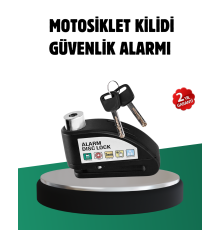 Titreşim Sensörlü Alarm Disk Kilidi Motosiklet Scooter Bisiklet