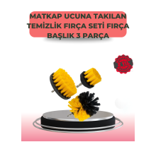 3 Parça Matkap Ucu Temizlik Fırçası Dayanıklı Naylon Kıllı