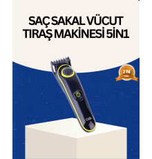 Şarjlı Sessiz Çalışan Saç ve Sakal Şekillendirici Profesyonel Erkek Tıraş Makinesi