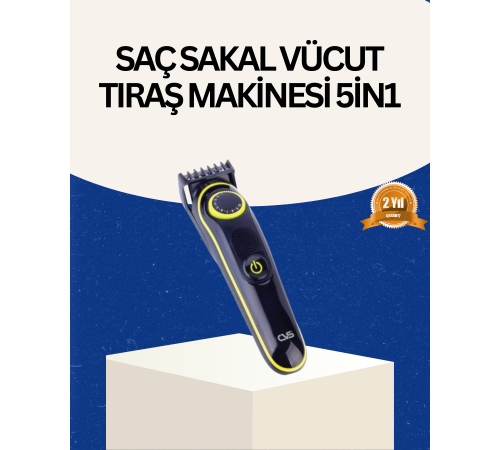 Şarjlı Sessiz Çalışan Saç ve Sakal Şekillendirici Profesyonel Erkek Tıraş Makinesi