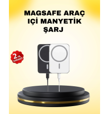 15W Kablosuz Şarj Destekli MagSafe Araç Tutucu Havalandırma Klipsli