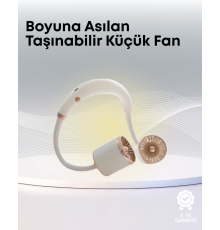 Yazlık Taşınabilir Sessiz Boyun Fanı 3 Kademe Hız Ayarlı