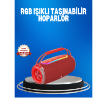 RGB LED Işıklı 20W Taşınabilir Hoparlör Bluetooth 5.3 + Type-C Şarj