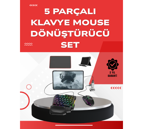 Android Uyumlu Oyun Klavye Mouse Seti | Taşınabilir & Dayanıklı