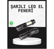 Odak Ayarlı 2000 Lümen Şarjlı LED El Feneri