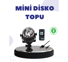 Ses Duyarlı Mini Disko Küre Lamba