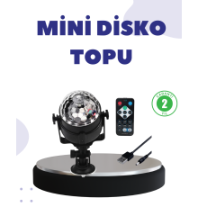 Ses Duyarlı Mini Disko Küre Lamba