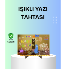 Yaratıcı Çizim ve Mesajlar İçin LED Işıklı Renkli Tahta