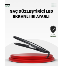 2025 Seri Profesyonel Isı Ayarlı Titanyum Kaplama Saç Düzleştirici Dijital Ekranlı