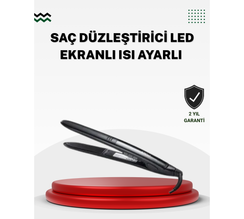 2025 Seri Profesyonel Isı Ayarlı Titanyum Kaplama Saç Düzleştirici Dijital Ekranlı