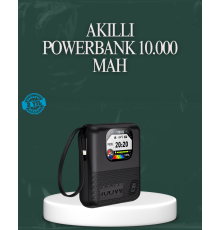 Su Geçirmez 10000 mAh Powerbank ve Akıllı Saat Özellikli Taşınabilir Şarj