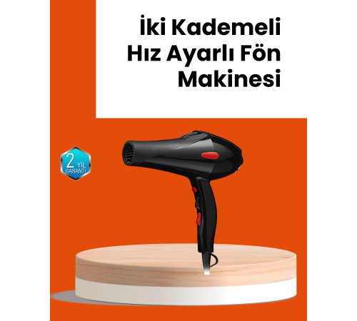 Hızlı Kurutma ve Şekillendirme İçin Profesyonel Saç Kurutma Makinesi