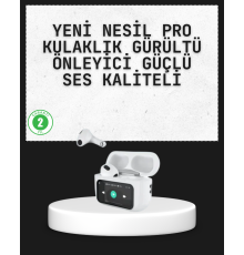 Akıllı Sensörlü Su Geçirmez Bluetooth Kulaklık Güçlü Batarya ve Bass