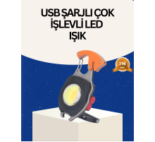 USB Şarjlı Mini LED Anahtarlık Fener