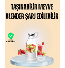 1200mAh Şarjlı, Hafif ve Pratik Taşınabilir Blender
