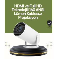 HDMI ve USB Girişli Uzun Ömürlü Ampullü Projeksiyon