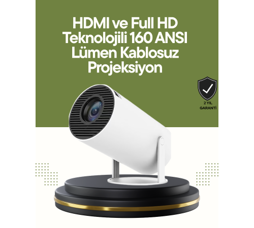 HDMI ve USB Girişli Uzun Ömürlü Ampullü Projeksiyon