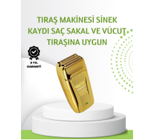 Çift Başlık ve Favori Şekillendirme Özellikli Altın Renk Tıraş Makinesi
