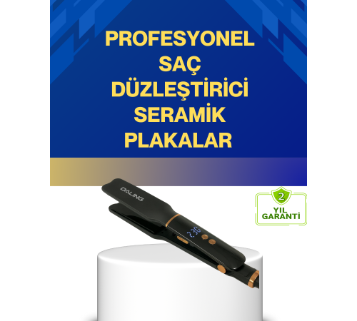 Seramik Plakalı Daling Saç Düzleştirici Kırılma ve Dolanma Önleyici