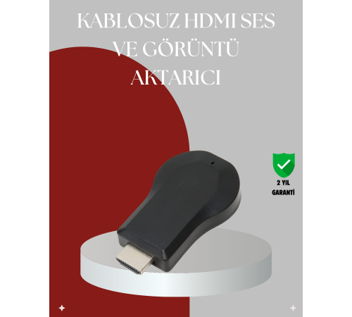 AirPlay ve DLNA Destekli Kablosuz HDMI Ekran Paylaşım Cihazı