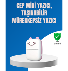 Mini Bluetooth Termal Yazıcı 1200mAh Şarjlı Taşınabilir