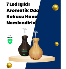 USB Şarjlı 7 Renk LED Işıklı Sessiz Çalışan Mini Hava Nemlendirici