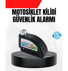 Alarm Disk Fren Kilidi Paslanmaz Çelik Motosiklet Scooter Bisiklet
